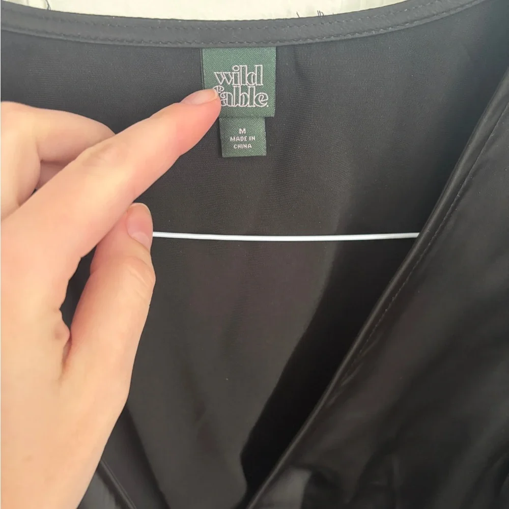 Wild Fable Black Tie Top - Picture 4 of 7